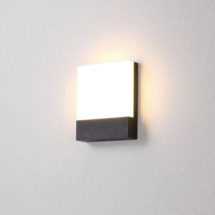 Rectangular Iron Acrylic Sconce Outdoor Light