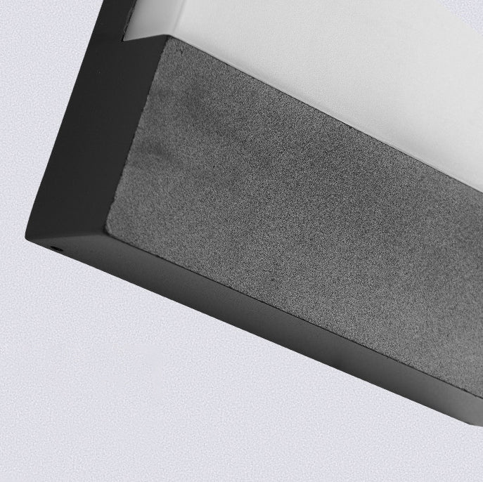 Rectangular Iron Acrylic Sconce Outdoor Light