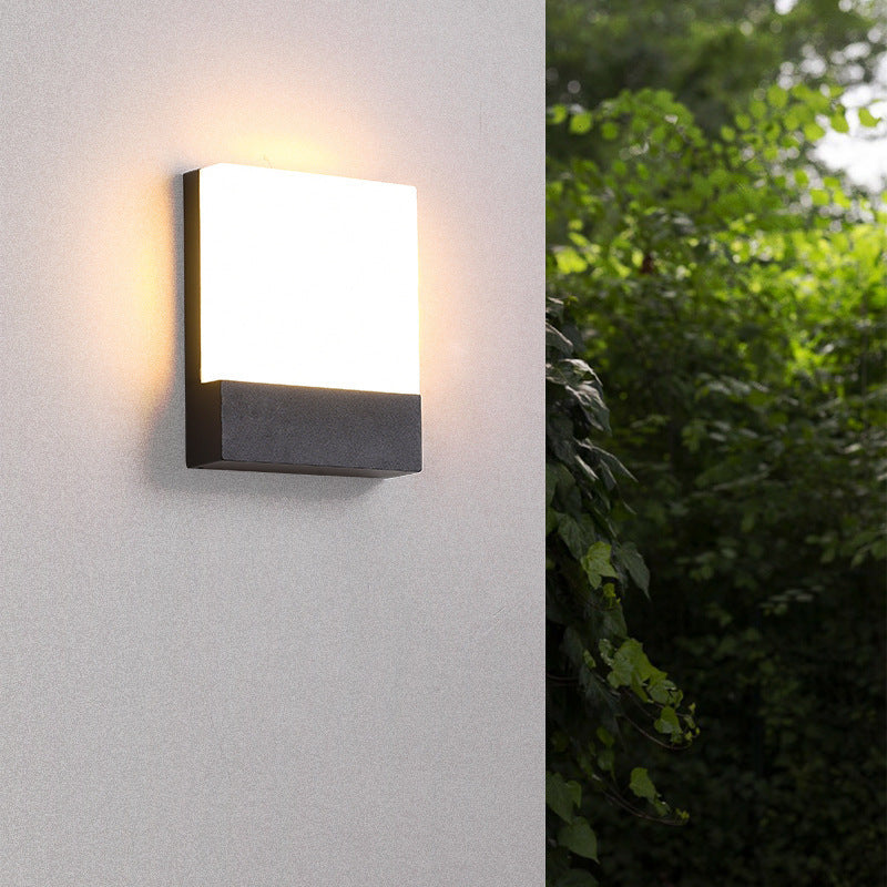 Rectangular Iron Acrylic Sconce Outdoor Light