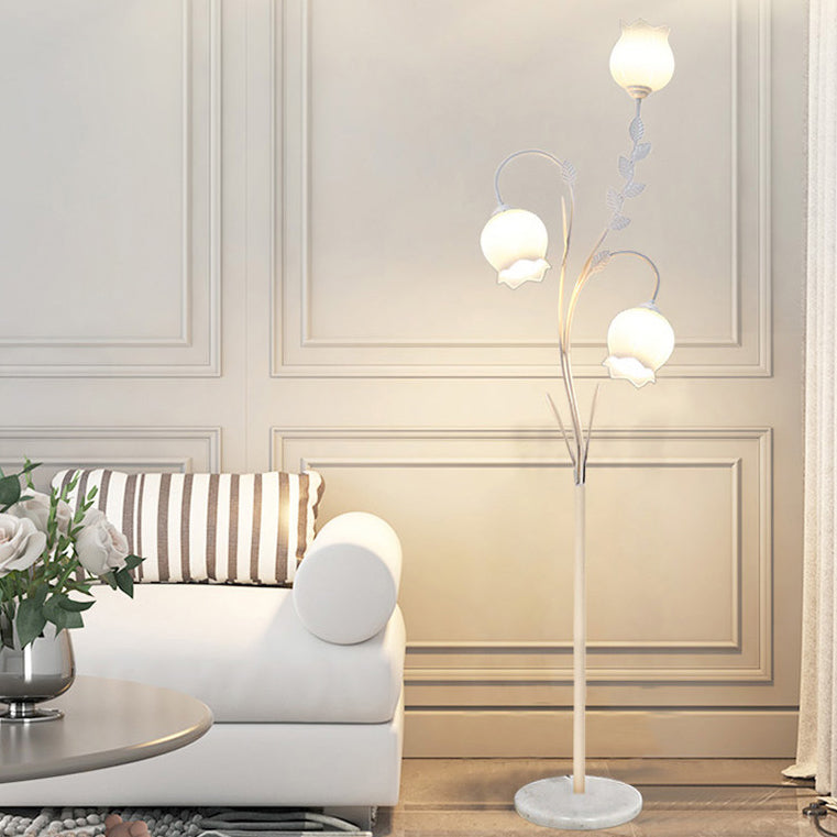 Modern Minimalist Flower-Shaped Iron 3-Light Floor Lamp