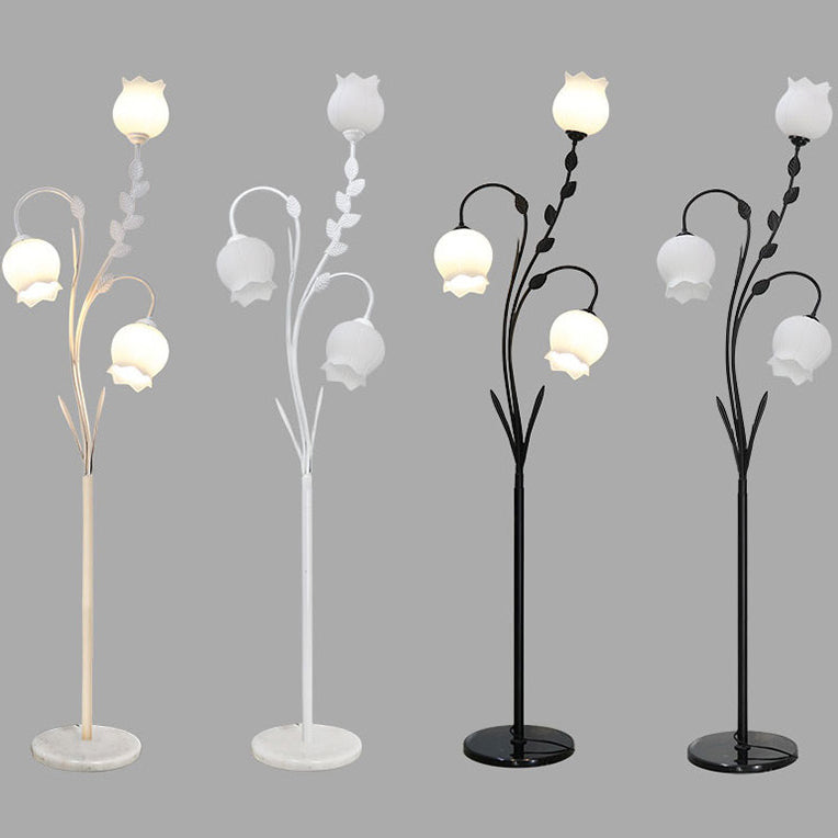 Modern Minimalist Flower-Shaped Iron 3-Light Floor Lamp