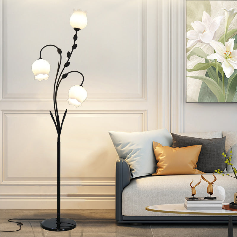 Modern Minimalist Flower-Shaped Iron 3-Light Floor Lamp