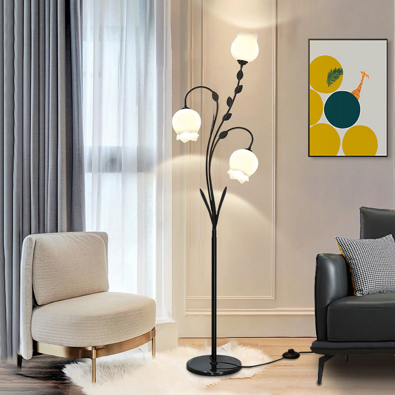 Modern Minimalist Flower-Shaped Iron 3-Light Floor Lamp