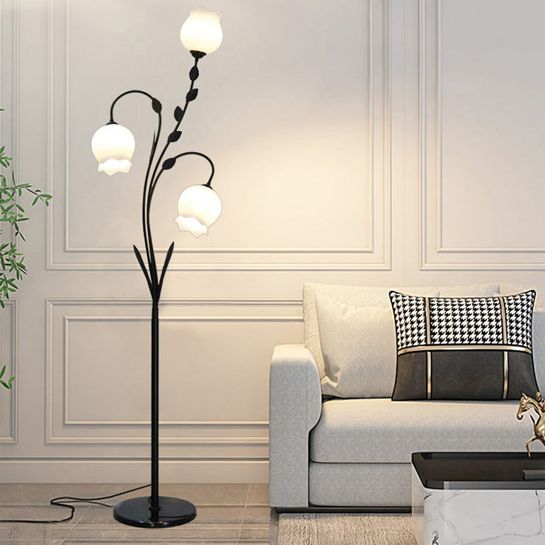 Modern Minimalist Flower-Shaped Iron 3-Light Floor Lamp