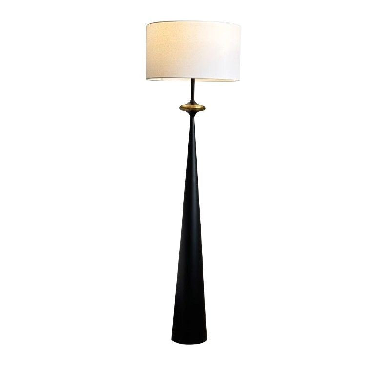 Traditional Japanese Cylindrical Conical Floor Lamp