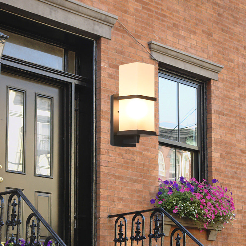 Rectangle Iron Acrylic Scone Outdoor Light
