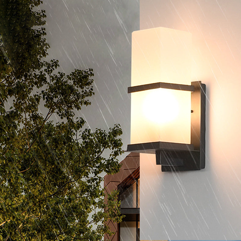 Rectangle Iron Acrylic Scone Outdoor Light