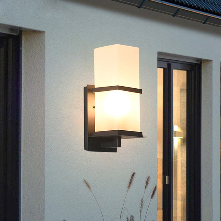 Rectangle Iron Acrylic Scone Outdoor Light