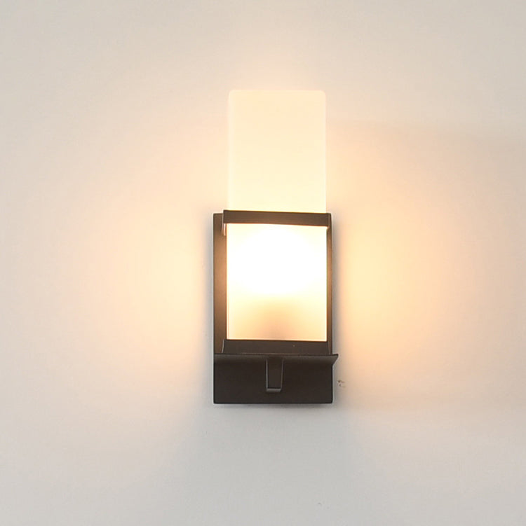 Rectangle Iron Acrylic Scone Outdoor Light
