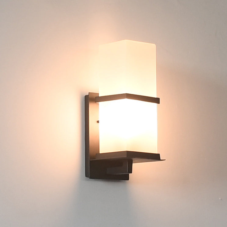Rectangle Iron Acrylic Scone Outdoor Light