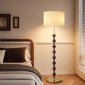Cylindrical Round Iron White 3-Light Floor Lamp