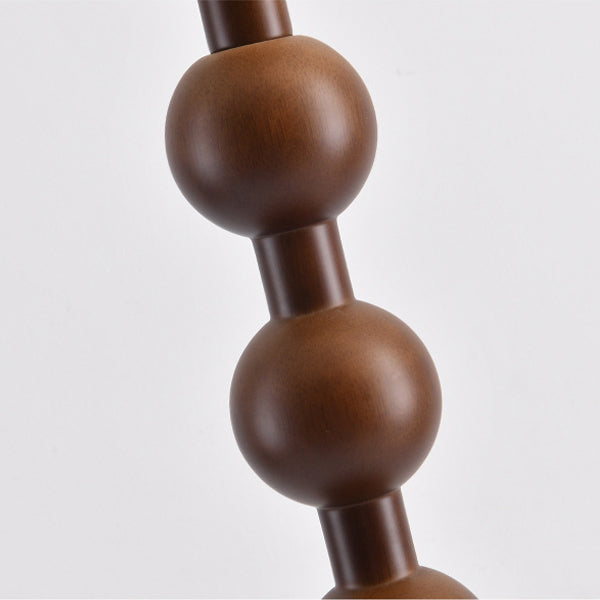 Traditional Chinese Spherical Wooden Floor Lamp