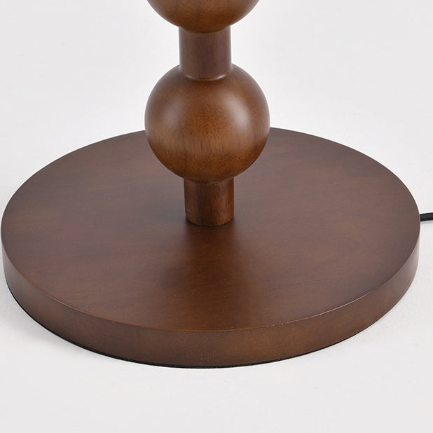 Traditional Chinese Spherical Wooden Floor Lamp