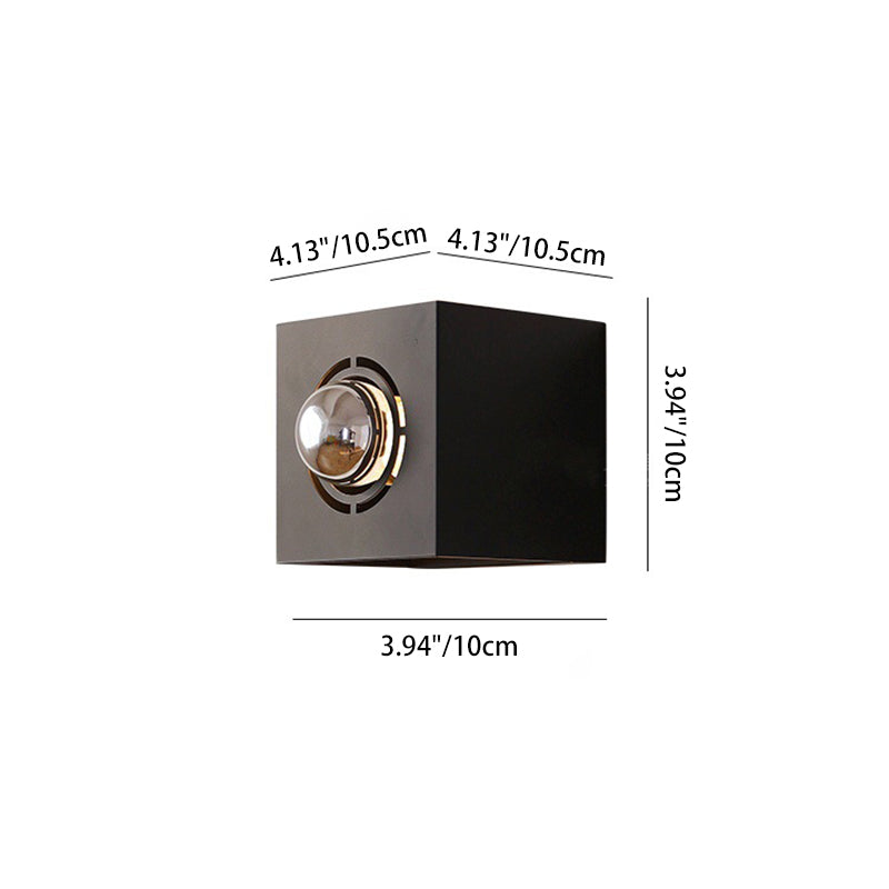 Square Round Iron Scone Wall Lamp