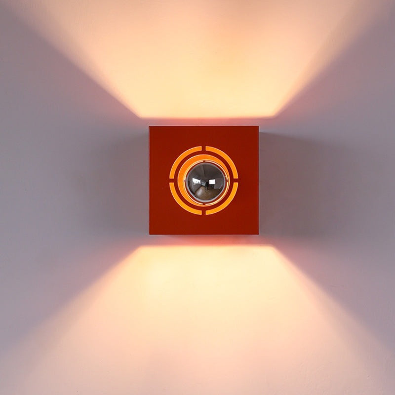 Square Round Iron Scone Wall Lamp