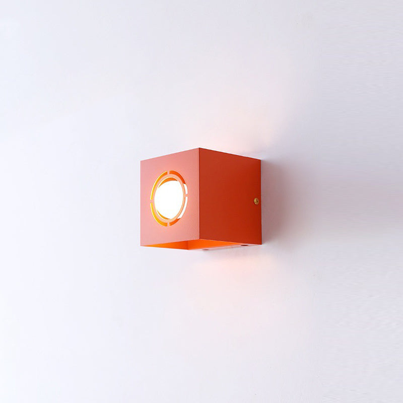 Square Round Iron Scone Wall Lamp