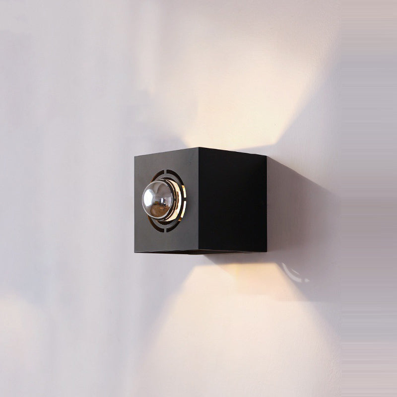 Square Round Iron Scone Wall Lamp