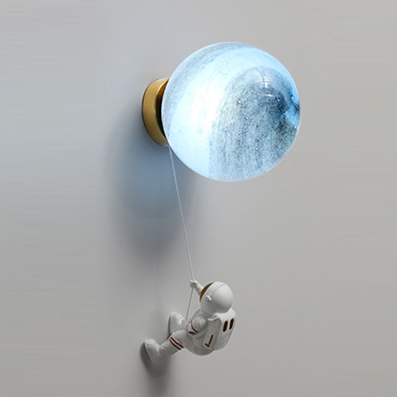 Spherical Round Resin Glass Wall Lamp