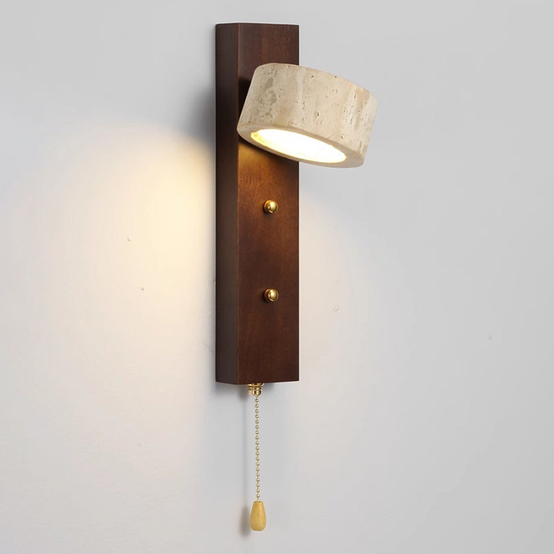 Farmhouse Round Column Square Wall Lamp