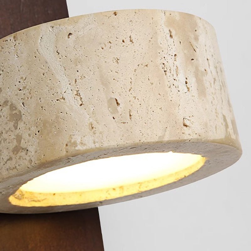 Farmhouse Round Column Square Wall Lamp