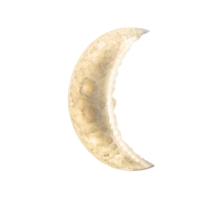 Moon Round Resin Bedroom Wall Lamp