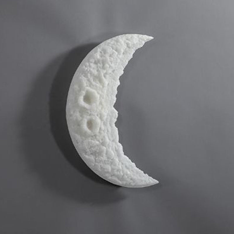 Moon Round Resin Bedroom Wall Lamp