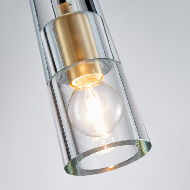 Conical Cylinder Copper Crystal Wall Lamp