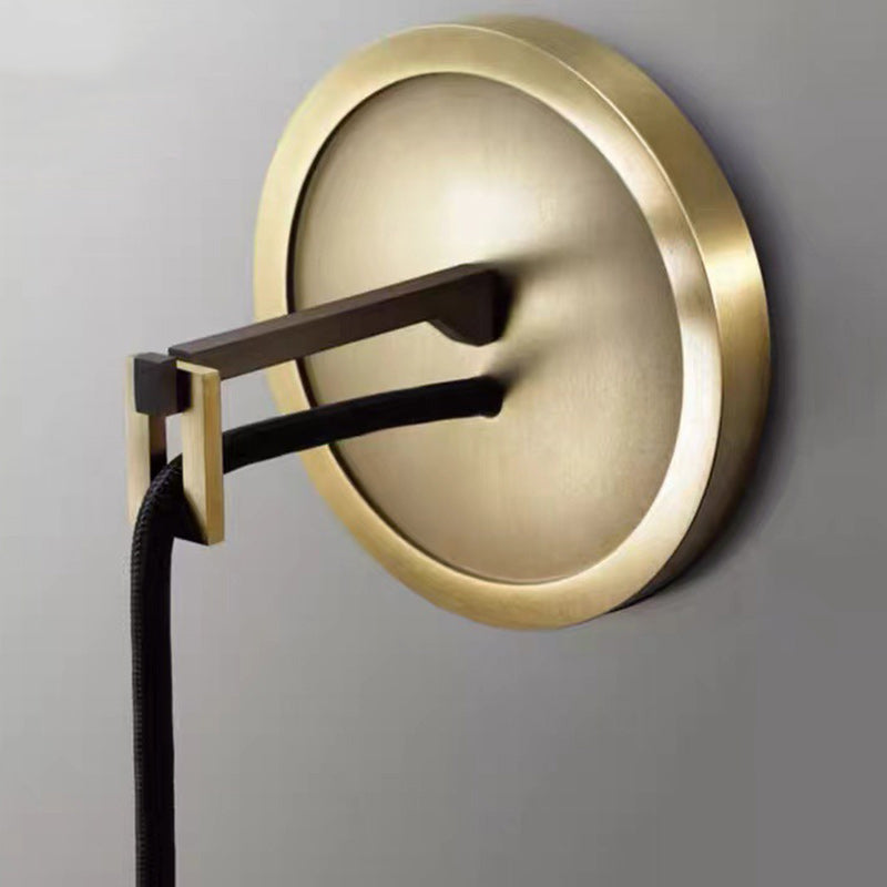 Conical Cylinder Copper Crystal Wall Lamp