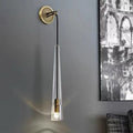 Conical Cylinder Copper Crystal Wall Lamp