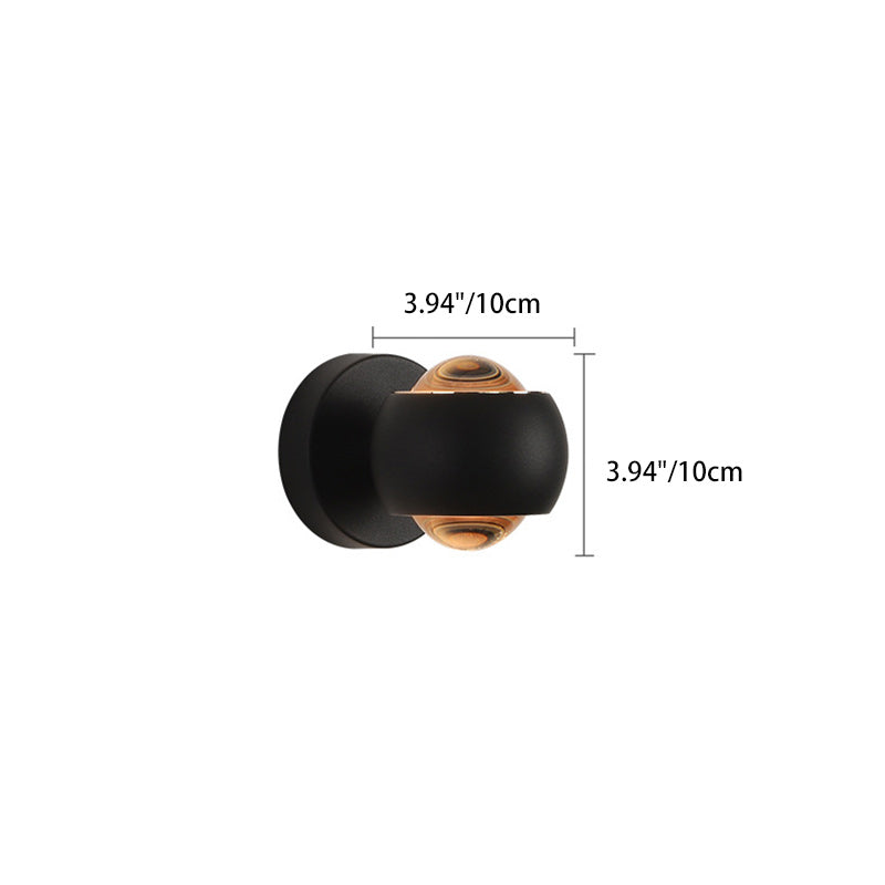 Spherical Round Aluminum Iron Wall Lamp