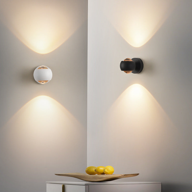 Spherical Round Aluminum Iron Wall Lamp