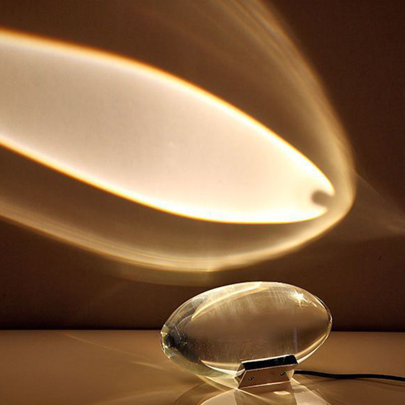 Spherical Oval Iron Crystal Table Lamp