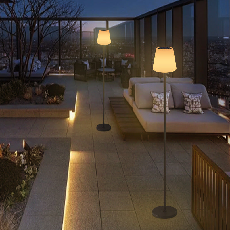 Modern Minimalist Outdoor Round Floor Lamp