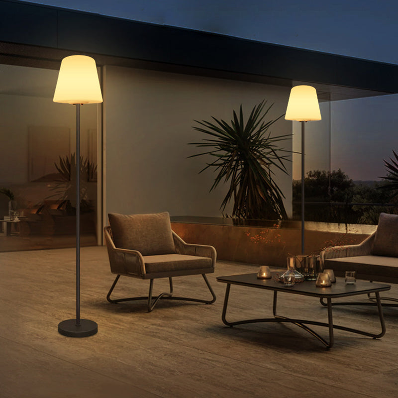 Modern Minimalist Outdoor Round Floor Lamp