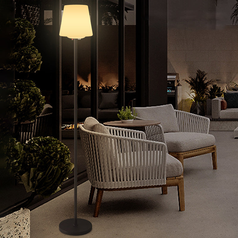 Modern Minimalist Outdoor Round Floor Lamp