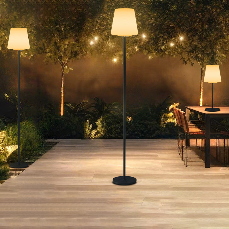 Modern Minimalist Outdoor Round Floor Lamp