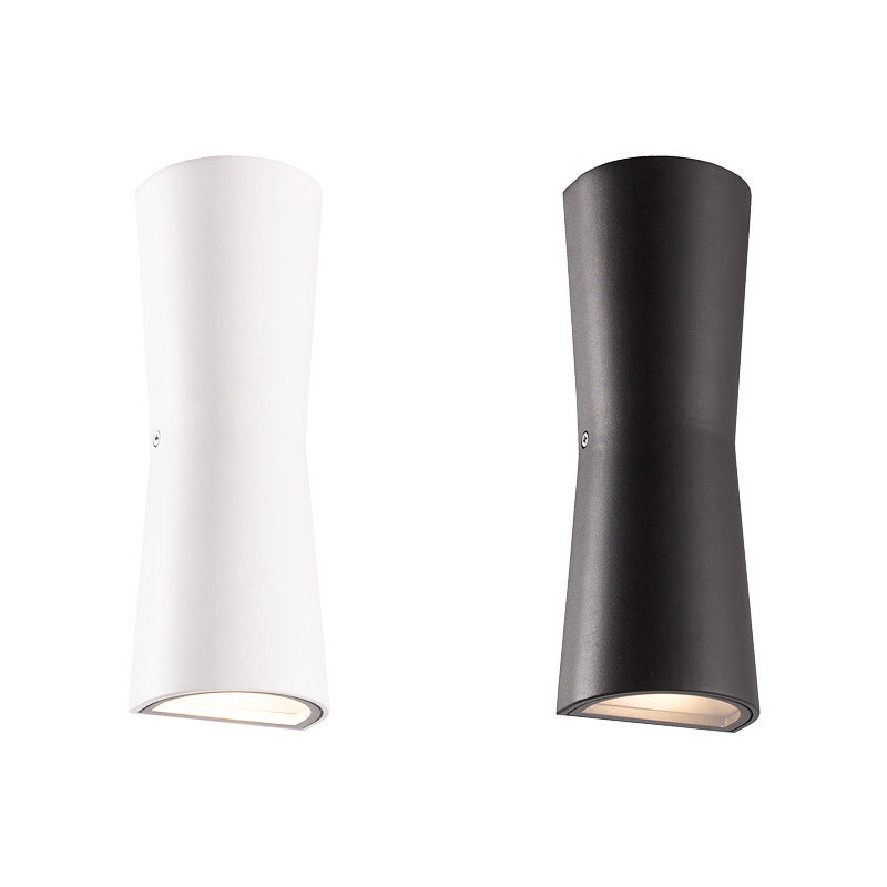 Round Cylindrical Glass Iron Outdoor Light