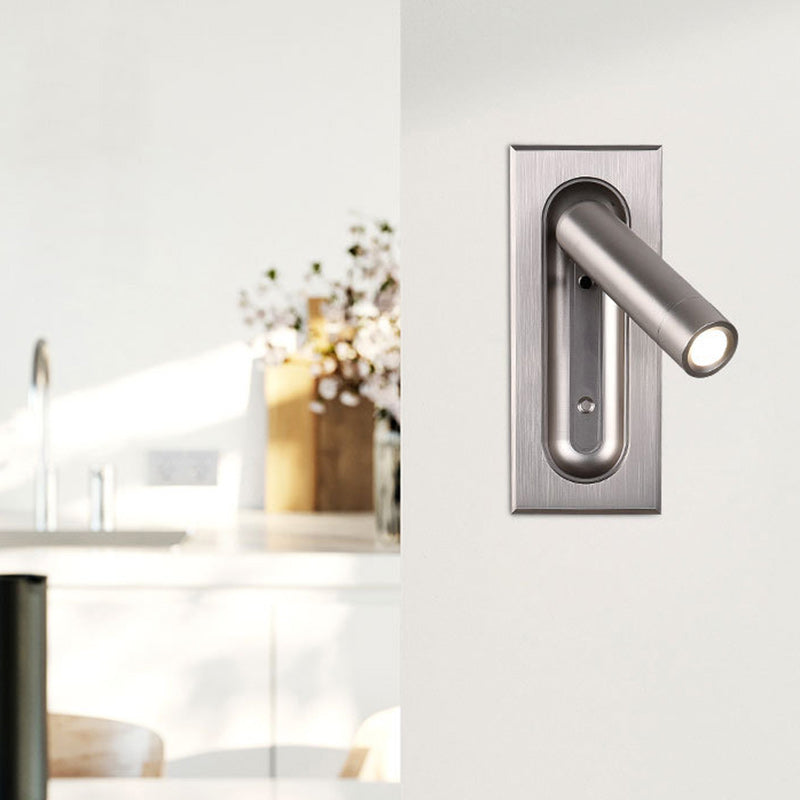 Cylindrical Rectangular Acrylic Aluminum Wall Lamp