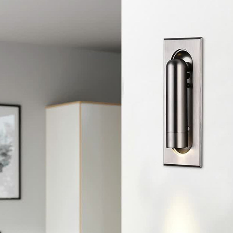 Cylindrical Rectangular Acrylic Aluminum Wall Lamp