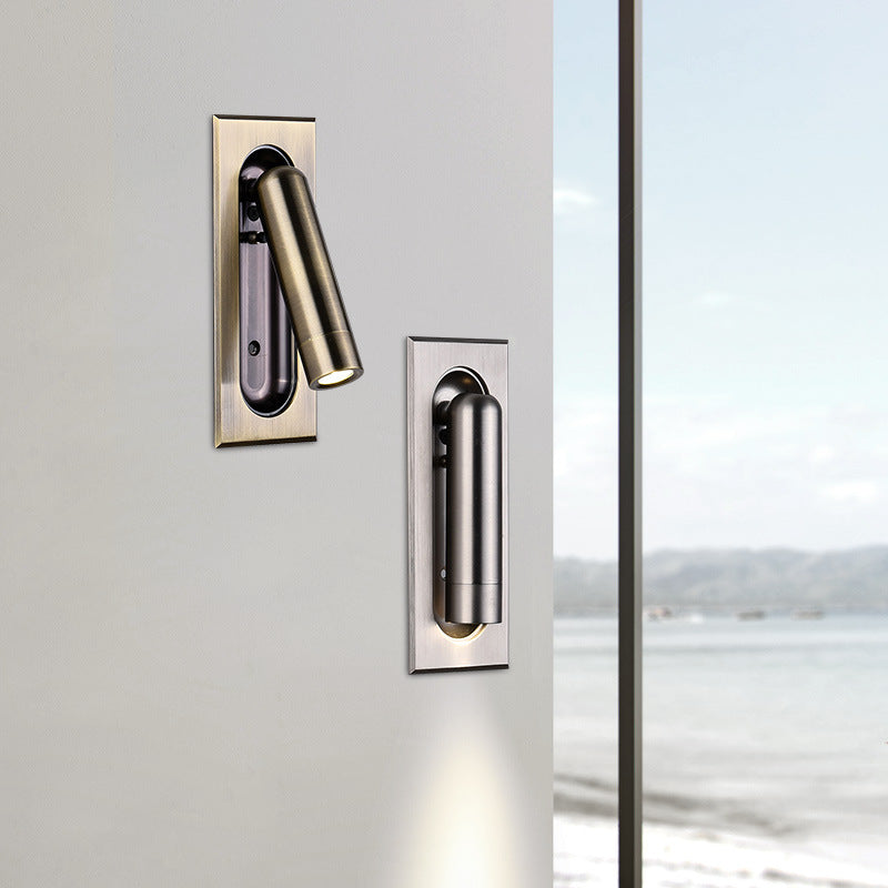 Cylindrical Rectangular Acrylic Aluminum Wall Lamp