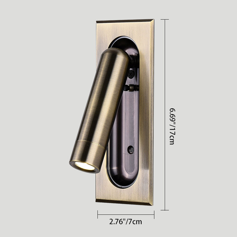 Cylindrical Rectangular Acrylic Aluminum Wall Lamp