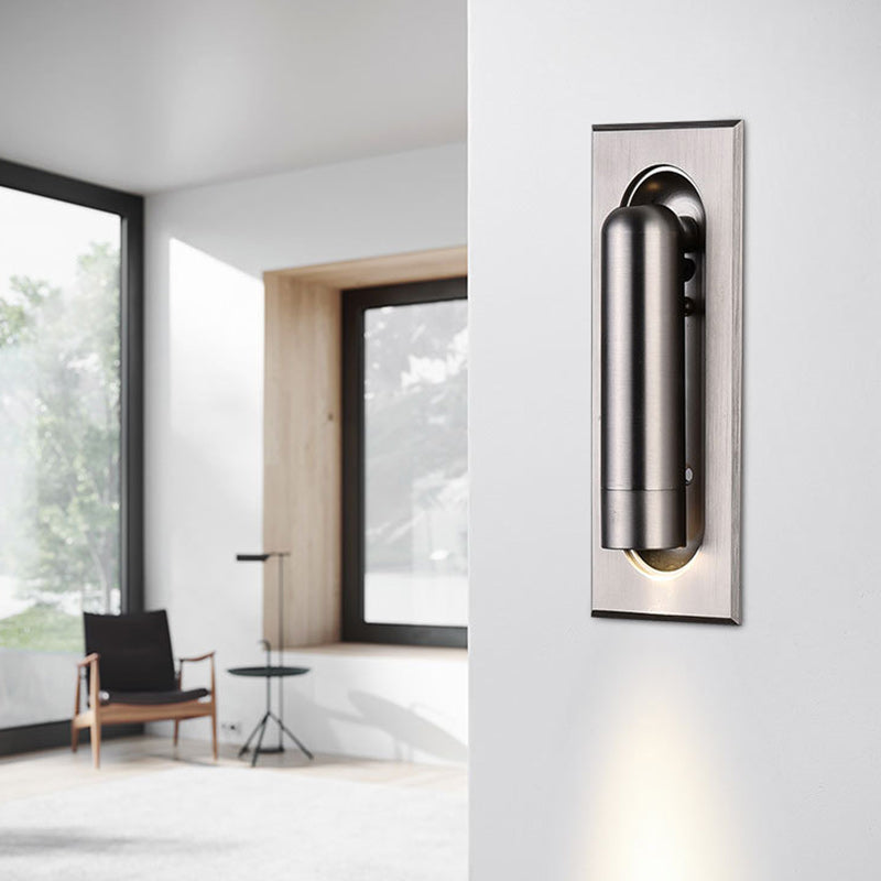 Cylindrical Rectangular Acrylic Aluminum Wall Lamp