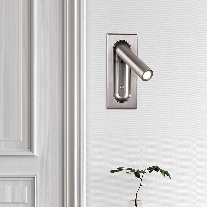 Cylindrical Rectangular Acrylic Aluminum Wall Lamp