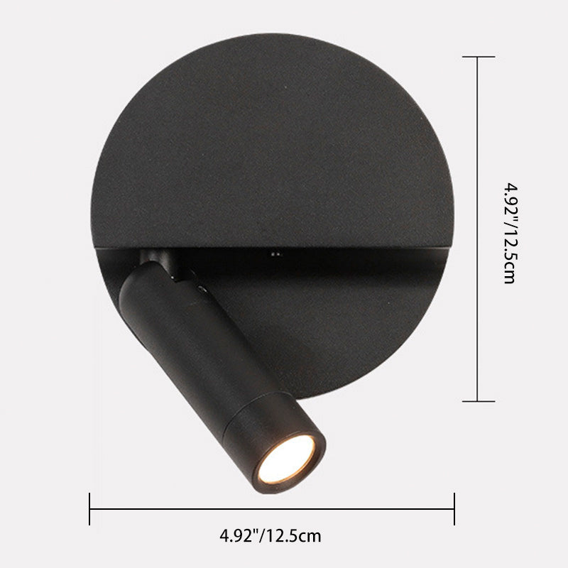 Round Cylindrical Aluminum Acrylic Wall Lamp