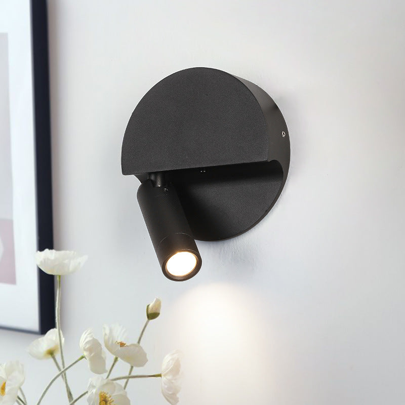 Round Cylindrical Aluminum Acrylic Wall Lamp