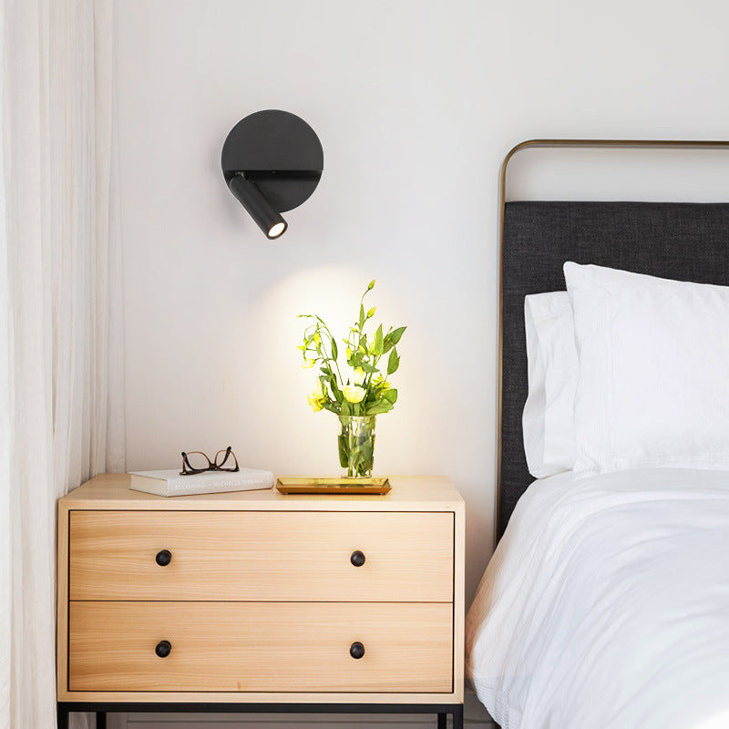 Round Cylindrical Aluminum Acrylic Wall Lamp