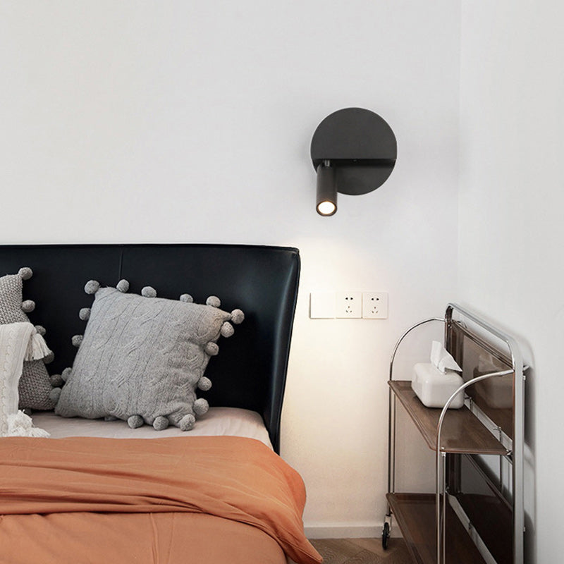 Round Cylindrical Aluminum Acrylic Wall Lamp