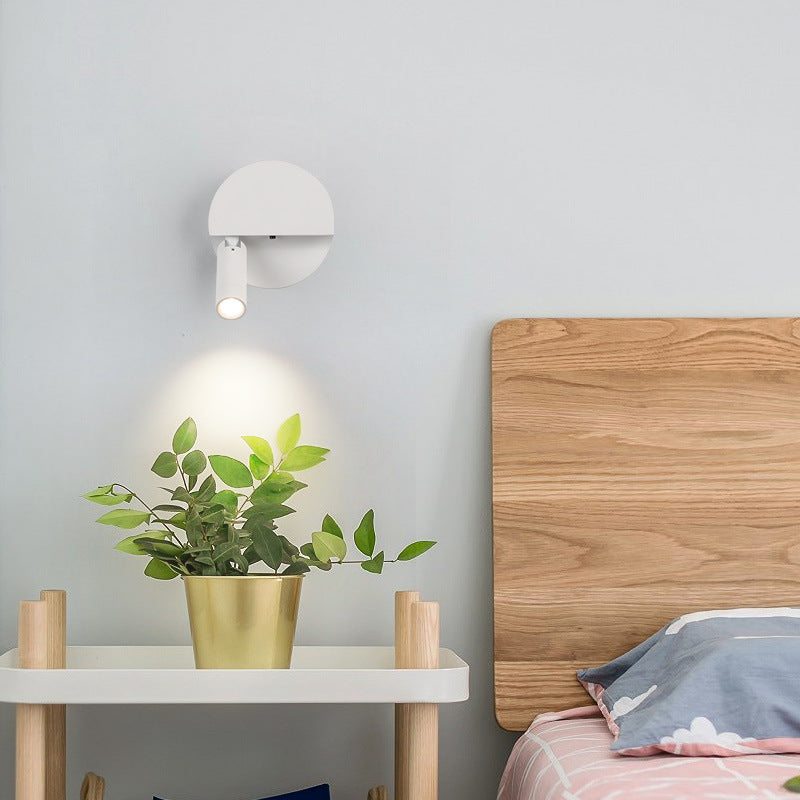 Round Cylindrical Aluminum Acrylic Wall Lamp