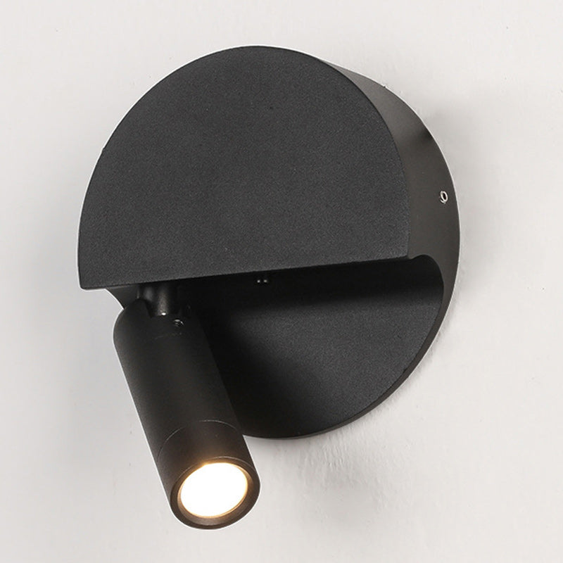 Round Cylindrical Aluminum Acrylic Wall Lamp