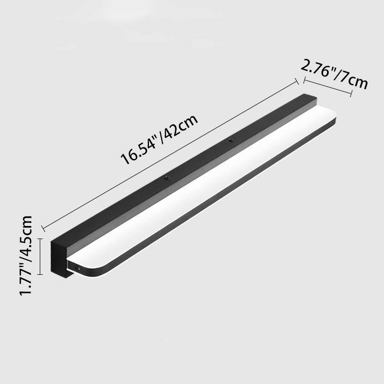 Rectangular Iron Acrylic Vanity Wall Lamp